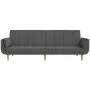 Sofá cama de 2 plazas con dos almohadas tela gris oscuro de , Sofás - Ref: Foro24-375870, Precio: 284,48 €, Descuento: %