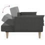 2-Sitzer-Schlafsofa mit zwei Kissen aus dunkelgrauem Stoff von , Sofas - Ref: Foro24-375870, Preis: 289,49 €, Rabatt: %