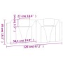 Gepolstertes Bettkopfteil aus Cappuccino-Kunstleder, 120 cm von , Kopf- und Fußteile - Ref: Foro24-374785, Preis: 45,87 €, Ra...