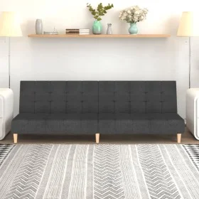 2 seater sofa bed dark gray fabric by , Sofas - Ref: Foro24-375755, Price: 254,85 €, Discount: %
