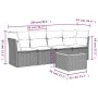 Gartensofa-Set mit 5-teiligen Kissen aus grauem synthetischem Rattan von , Gartensets - Ref: Foro24-3223477, Preis: 274,50 €,...