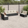 Set de sofás de jardín 8 piezas y cojines ratán sintético negro de , Conjuntos de jardín - Ref: Foro24-3259970, Precio: 451,92 €