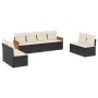 8-teiliges Gartensofa-Set und schwarze synthetische Rattankissen von , Gartensets - Ref: Foro24-3259970, Preis: 452,75 €, Rab...