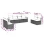 8-piece garden sofa set and black synthetic rattan cushions by , Garden sets - Ref: Foro24-3259970, Price: 453,64 €, Discount: %