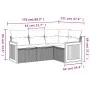Garden sofa set with cushions 4 pieces beige synthetic rattan by , Garden sets - Ref: Foro24-3260015, Price: 302,77 €, Discou...