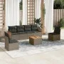 7-piece garden sofa set with gray PE rattan cushions by , Garden sets - Ref: Foro24-3259953, Price: 421,69 €, Discount: %