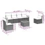 7-piece garden sofa set with gray PE rattan cushions by , Garden sets - Ref: Foro24-3259953, Price: 421,69 €, Discount: %