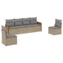 Juego de sofás jardín con cojines 6 pzas ratán sintético beige by , Garden sets - Ref: Foro24-3259945, Price: 378,85 €, Disco...