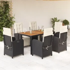 7-piece garden dining set and black synthetic rattan cushions by , Garden sets - Ref: Foro24-3212471, Price: 987,69 €, Discou...