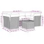 7-teiliges Gartensofa-Set und beige synthetische Rattankissen von , Gartensets - Ref: Foro24-3223496, Preis: 476,66 €, Rabatt: %