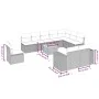 11-piece garden sofa set and black synthetic rattan cushions by , Garden sets - Ref: Foro24-3225496, Price: 630,54 €, Discoun...
