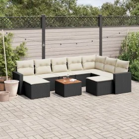 Garden sofa set 10 pieces with black synthetic rattan cushions by , Modular outdoor sofas - Ref: Foro24-3224404, Price: 533,0...
