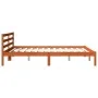 Estructura de cama madera maciza pino marrón cera 180x200 cm de , Camas y somieres - Ref: Foro24-844148, Precio: 112,11 €, De...