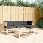 4-piece garden furniture set with solid pine wood cushions by , Garden sets - Ref: Foro24-3216910, Price: 378,00 €, Discount: %