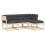 4-piece garden furniture set with solid pine wood cushions by , Garden sets - Ref: Foro24-3216910, Price: 378,00 €, Discount: %