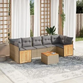 Garden sofa set with beige cushions 8 pcs PE rattan by , Garden sets - Ref: Foro24-3259896, Price: 517,55 €, Discount: %