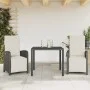 Tisch und Stühle mit Kissen, 3 Stück, schwarzes synthetisches Rattan von , Gartensets - Ref: Foro24-3212450, Preis: 369,39 €,...