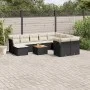 11-piece garden sofa set and black synthetic rattan cushions by , Garden sets - Ref: Foro24-3223970, Price: 611,12 €, Discoun...