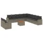 12-teiliges Gartensofa-Set mit grauen synthetischen Rattankissen von , Gartensets - Ref: Foro24-3224205, Preis: 745,60 €, Rab...