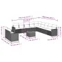 12-teiliges Gartensofa-Set mit grauen synthetischen Rattankissen von , Gartensets - Ref: Foro24-3224205, Preis: 745,60 €, Rab...