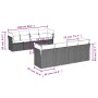 9-piece garden furniture set and gray synthetic rattan cushions by , Garden sets - Ref: Foro24-3223526, Price: 516,09 €, Disc...