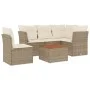 Garden sofa set with cushions 6 pieces beige synthetic rattan by , Garden sets - Ref: Foro24-3223643, Price: 411,88 €, Discou...
