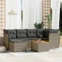 Set de sofás de jardín 7 piezas con cojines ratán PE gris de , Conjuntos de jardín - Ref: Foro24-3223750, Precio: 392,40 €, D...