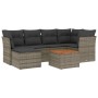 7-teiliges Gartensofa-Set mit grauen PE-Rattan-Kissen von , Gartensets - Ref: Foro24-3223750, Preis: 386,63 €, Rabatt: %