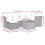 7-piece garden sofa set with gray PE rattan cushions by , Garden sets - Ref: Foro24-3223750, Price: 391,36 €, Discount: %