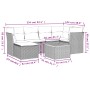 7-teiliges Gartensofa-Set mit grauen PE-Rattan-Kissen von , Gartensets - Ref: Foro24-3223750, Preis: 386,63 €, Rabatt: %
