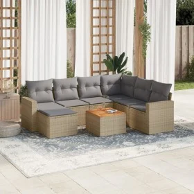 Gartensofa-Set mit beigen Kissen 8 Stück PE-Rattan von , Modulare Sofas für den Außenbereich - Ref: Foro24-3224239, Preis: 47...