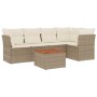 Garden sofa set with cushions 6 pieces beige synthetic rattan by , Garden sets - Ref: Foro24-3223629, Price: 389,96 €, Discou...