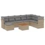9-teiliges Gartensofa-Set mit beigen synthetischen Rattankissen von , Gartensets - Ref: Foro24-3223784, Preis: 514,08 €, Raba...