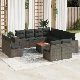 12-piece garden sofa set with gray synthetic rattan cushions by , Garden sets - Ref: Foro24-3225507, Price: 704,35 €, Discoun...