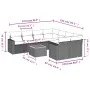 Gartensofa-Set, 9-teilig, mit Kissen, aus synthetischem Rattan in Beige. von , Gartensets - Ref: Foro24-3224050, Preis: 544,8...