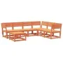 Gartenmöbel-Set 7-teilig, massives Kiefernholz, wachsbraun von , Gartensets - Ref: Foro24-3216927, Preis: 615,66 €, Rabatt: %