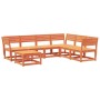 Gartenmöbel-Set 7-teilig, massives Kiefernholz, wachsbraun von , Gartensets - Ref: Foro24-3216927, Preis: 623,63 €, Rabatt: %