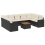 Garden sofa set 10 pieces with black synthetic rattan cushions by , Modular outdoor sofas - Ref: Foro24-3224264, Price: 563,9...