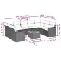 Garden sofa set 10 pieces with black synthetic rattan cushions by , Modular outdoor sofas - Ref: Foro24-3224264, Price: 563,9...