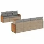 Garden sofa set with beige cushions 8 pcs PE rattan by , Garden sets - Ref: Foro24-3259889, Price: 539,22 €, Discount: %