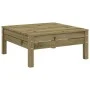 Garden sofa with footrest cushions in impregnated pine wood by , Modular outdoor sofas - Ref: Foro24-838188, Price: 204,68 €,...