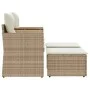 2 seater garden sofa with awning and beige PE rattan stools by , Outdoor sofas - Ref: Foro24-365805, Price: 308,95 €, Discoun...