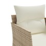 2-Sitzer-Gartensofa mit Markise und beigefarbenen PE-Rattanhockern von , Outdoor-Sofas - Ref: Foro24-365805, Preis: 258,64 €,...