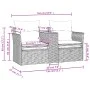 2 seater garden sofa with awning and beige PE rattan stools by , Outdoor sofas - Ref: Foro24-365805, Price: 308,95 €, Discoun...