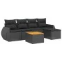 6-piece garden sofa set and black synthetic rattan cushions by , Garden sets - Ref: Foro24-3257308, Price: 368,66 €, Discount: %
