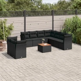 11-piece garden sofa set and black synthetic rattan cushions by , Garden sets - Ref: Foro24-3256041, Price: 648,08 €, Discoun...