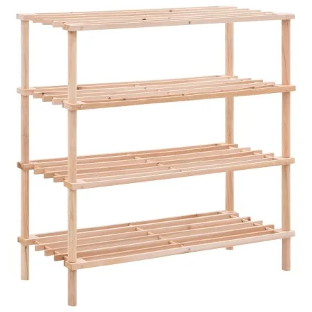 Zapatero de 4 alturas madera maciza de abeto de vidaXL, Zapateros y organizadores de calzado - Ref: Foro24-285201, Precio: 27...