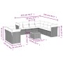 11-piece garden sofa set and black synthetic rattan cushions by , Garden sets - Ref: Foro24-3256041, Price: 673,79 €, Discoun...