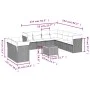 11-piece garden sofa set and black synthetic rattan cushions by , Garden sets - Ref: Foro24-3256041, Price: 648,08 €, Discoun...