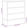 Finori Cajonera Lusk 03A roble Sonoma 80x38,5x87 cm | Foro24.es | Tu tienda online para hogar, jardín y más Foro24.es